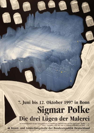 Ausstellungsplakat, Sigmar Polke. Die drei Lügen der Malerei, Kunst- und Ausstellungshalle der Bundesrepublik Deutschland, Bonn, 1997