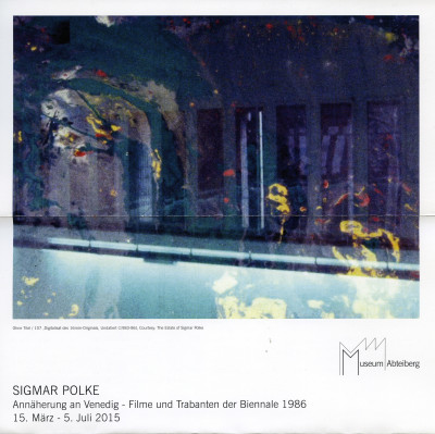 Einladungskarte, Sigmar Polke. Annäherung an Venedig – Filme und Trabanten der Biennale 1986, Museum Abteiberg, Mönchengladbach, 2015